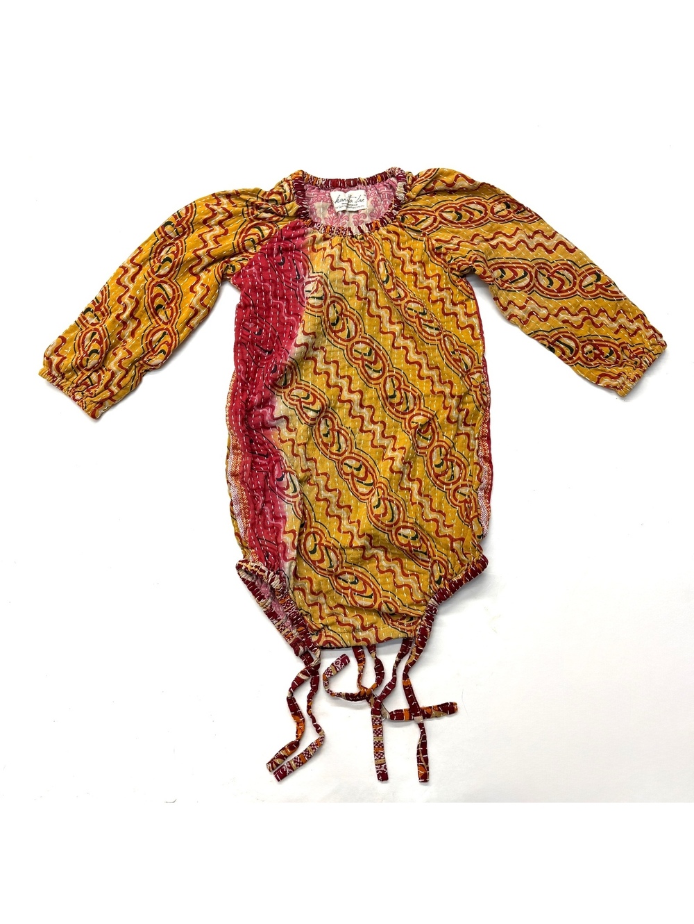 Kantha Bae Vintage Cotton Patterned Handmade Upcycled Toddler Baby Romper